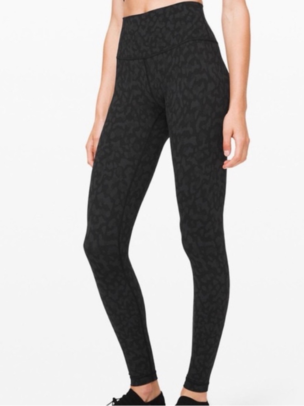 Lululemon High-Waist Black Patterned Leggings